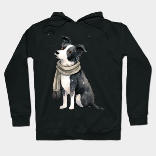 Border collie winter dog Hoodie